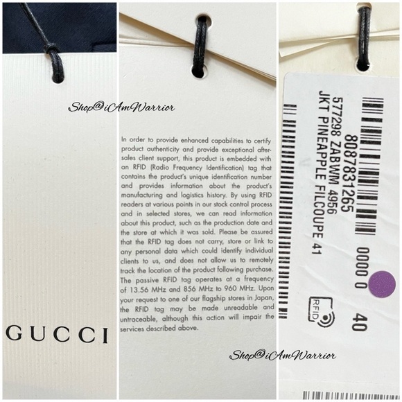 Gucci NWT strawberry print navy gold Fil Coupé blazer *Shop@iamwarrior - Picture 12 of 13